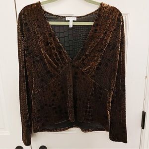 Leith Reptile Velvet Burnout Shirt